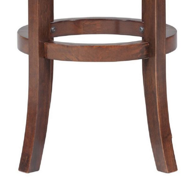Ovi 29  Swivel Bar Stool, Nailhead Trim, Walnut Brown By Casagear Home For Cheap - Image 5