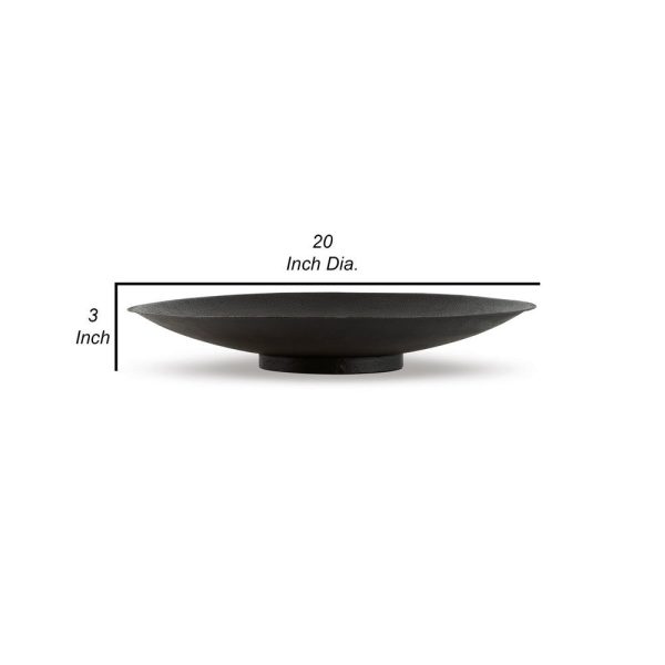 Ashley 20  Display Bowl, Antiqued Metal Design, Dark Brown Finish on Sale - Image 5