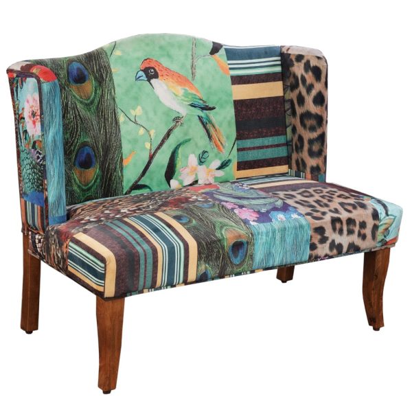 Vesta Bird Collage Print Settee, Multicolor by The Urban Port Sale - Image 5