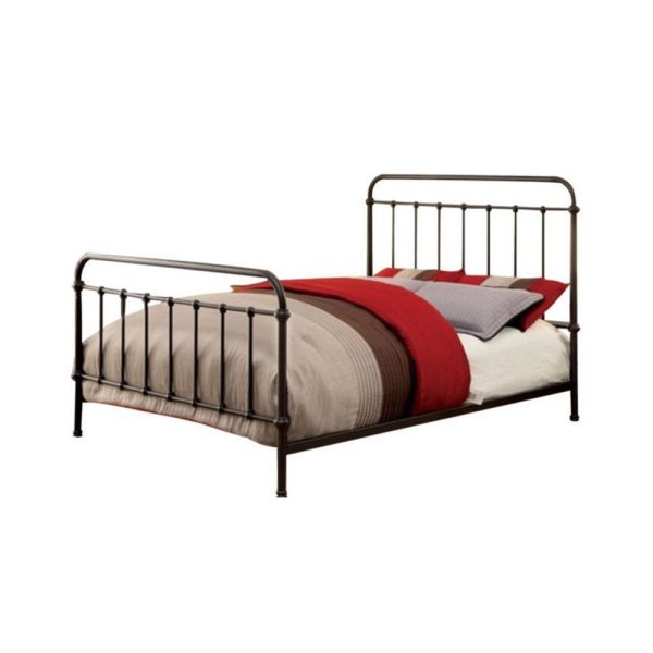 Metal California King size Platform Bed with Headboard & footboard, Deep Bronze By Casagear Home Cheap - Image 2